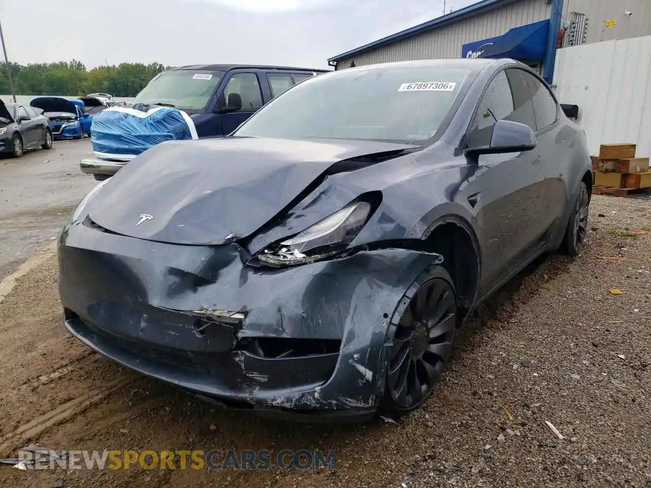 1 Photograph of a damaged car 7SAYGDEF2NF462400 TESLA MODEL Y 2022
