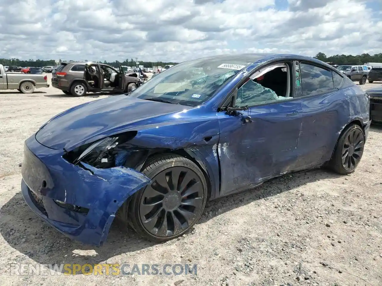 1 Photograph of a damaged car 7SAYGDEF2NF538844 TESLA MODEL Y 2022