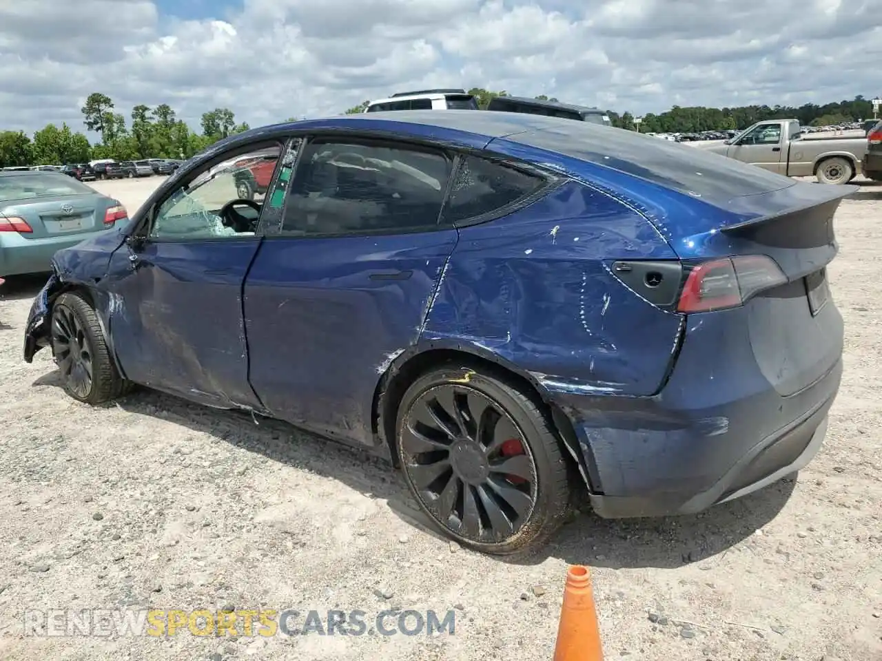 2 Photograph of a damaged car 7SAYGDEF2NF538844 TESLA MODEL Y 2022