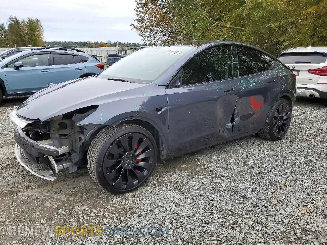 1 fotografías del automóvil dañado 7SAYGDEF2NF544580 TESLA MODEL Y 2022