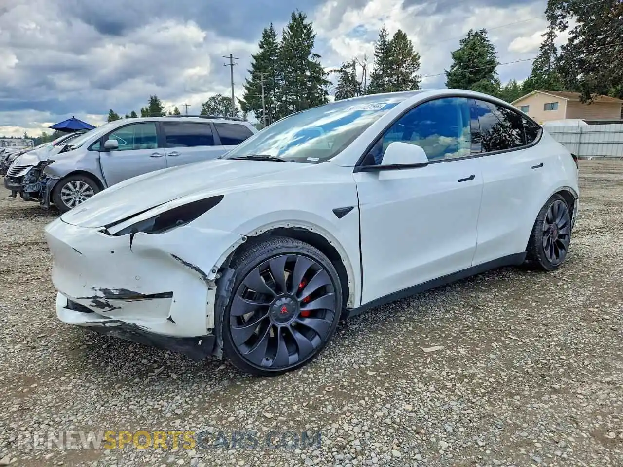 1 Photograph of a damaged car 7SAYGDEF2NF552825 TESLA MODEL Y 2022
