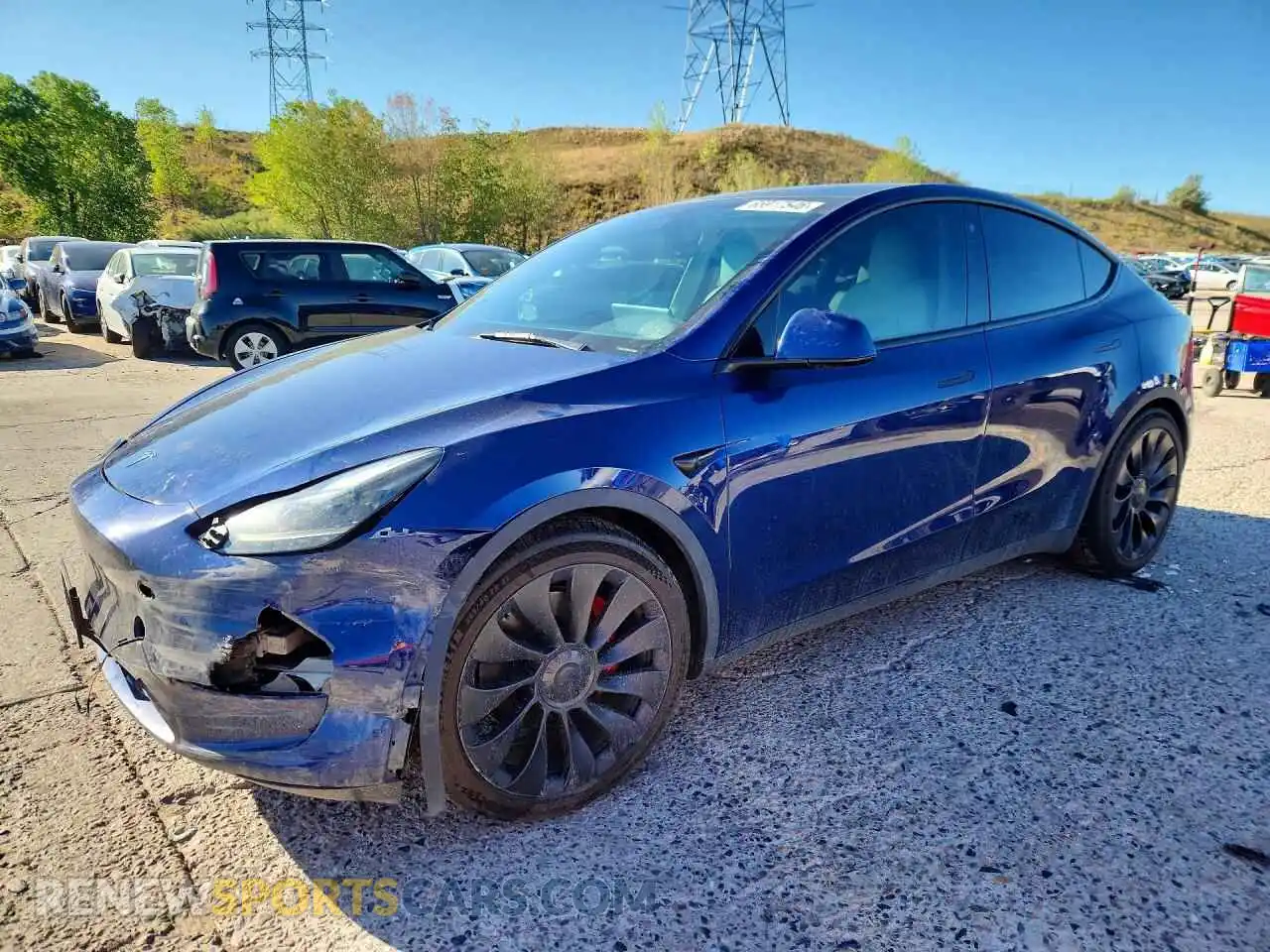 1 Photograph of a damaged car 7SAYGDEF2NF555837 TESLA MODEL Y 2022
