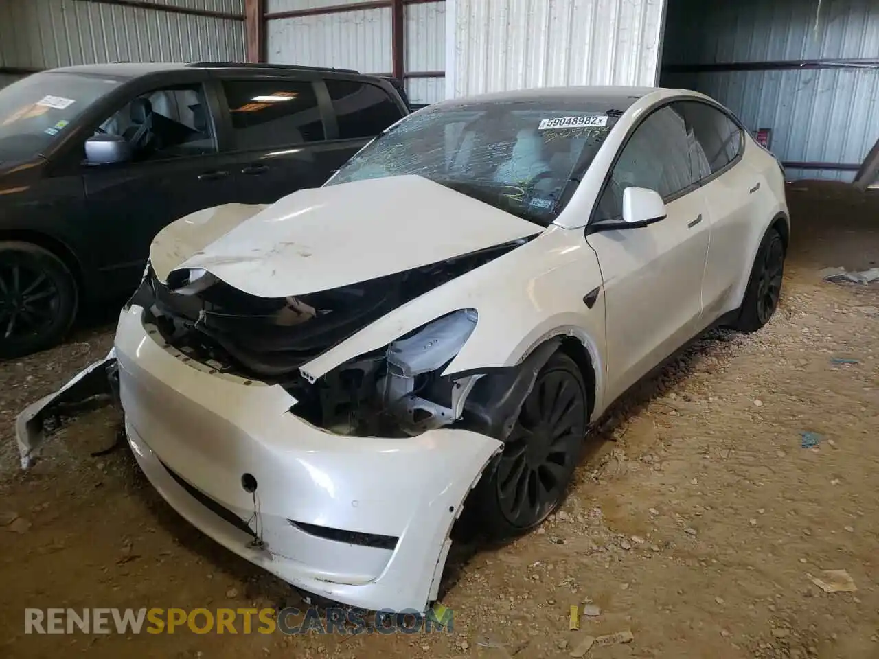 2 Photograph of a damaged car 7SAYGDEF3NF335932 TESLA MODEL Y 2022