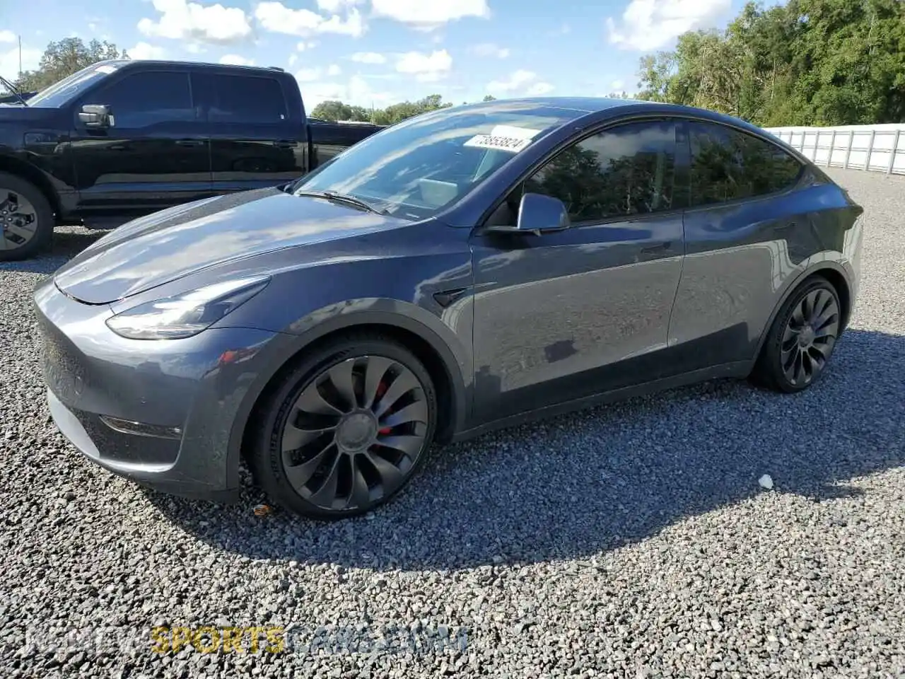 1 Photograph of a damaged car 7SAYGDEF3NF337180 TESLA MODEL Y 2022