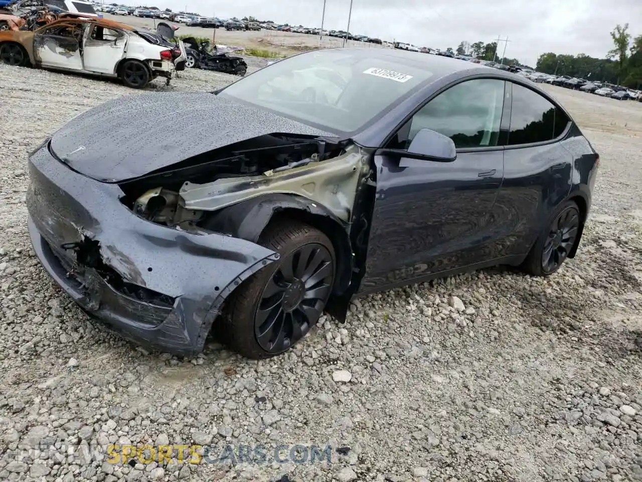 1 Photograph of a damaged car 7SAYGDEF3NF372026 TESLA MODEL Y 2022