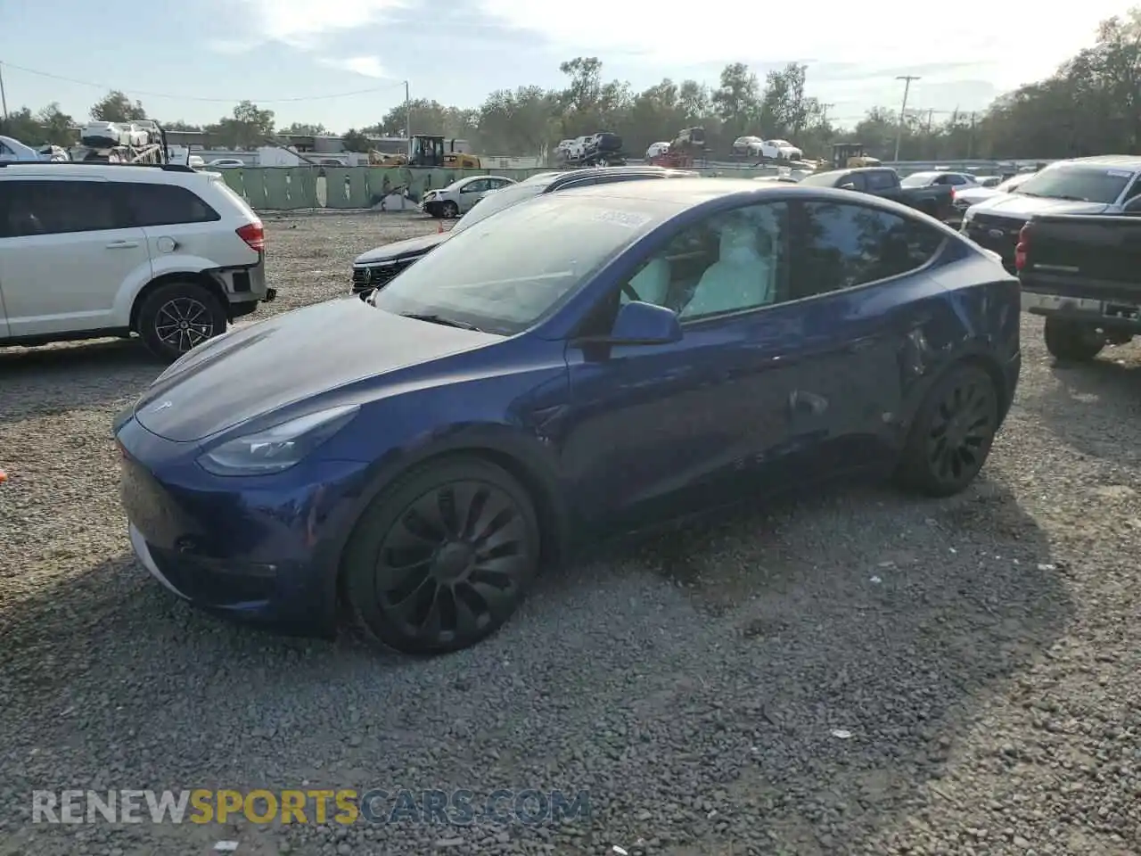 1 Photograph of a damaged car 7SAYGDEF3NF376884 TESLA MODEL Y 2022