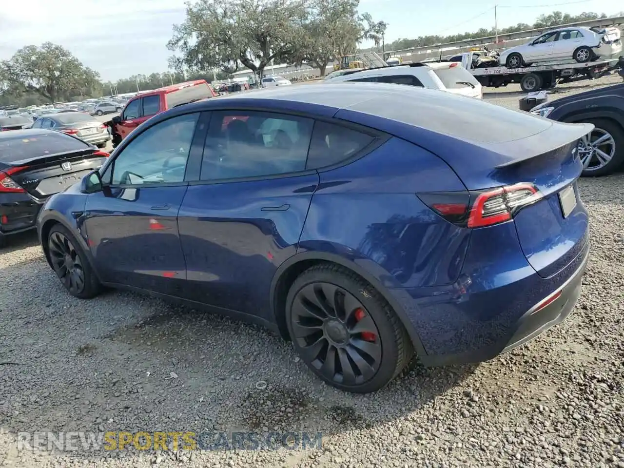 2 Photograph of a damaged car 7SAYGDEF3NF376884 TESLA MODEL Y 2022