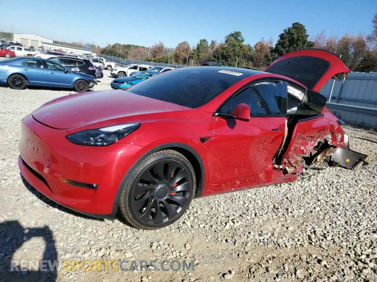 1 Photograph of a damaged car 7SAYGDEF3NF442026 TESLA MODEL Y 2022
