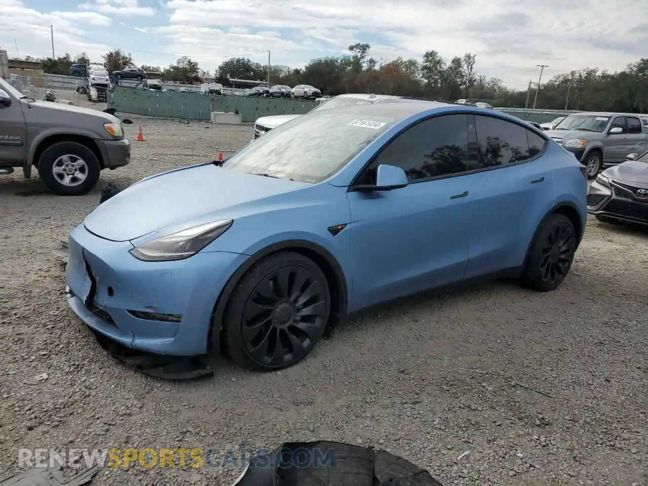 1 Photograph of a damaged car 7SAYGDEF3NF464110 TESLA MODEL Y 2022