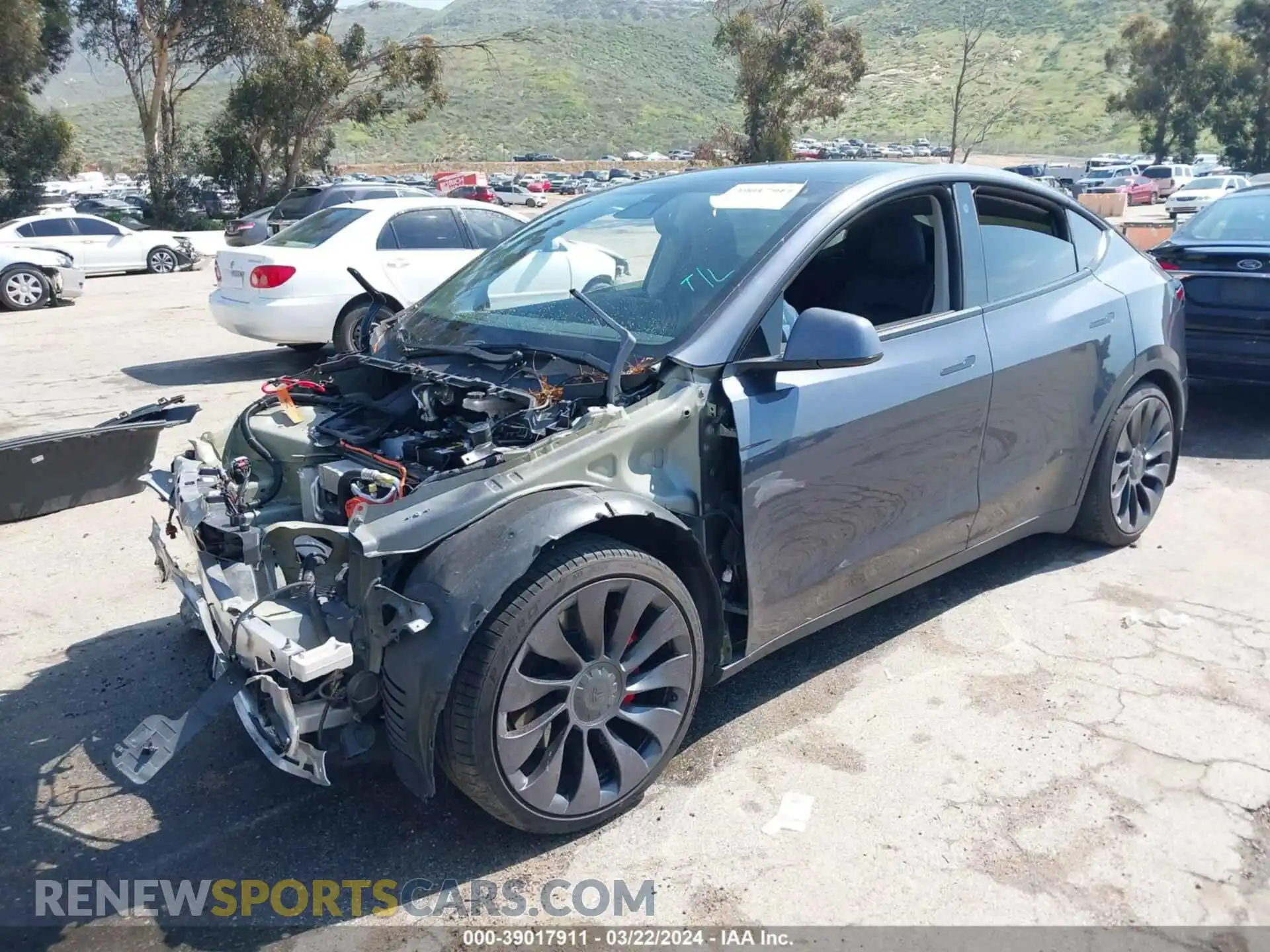 2 Photograph of a damaged car 7SAYGDEF4NF315155 TESLA MODEL Y 2022
