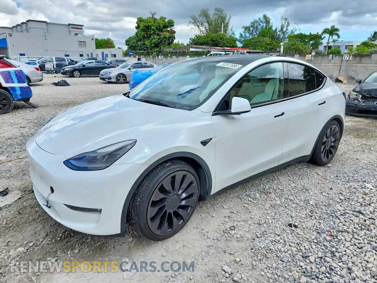 1 Фотография поврежденного автомобиля 7SAYGDEF4NF322736 TESLA MODEL Y 2022