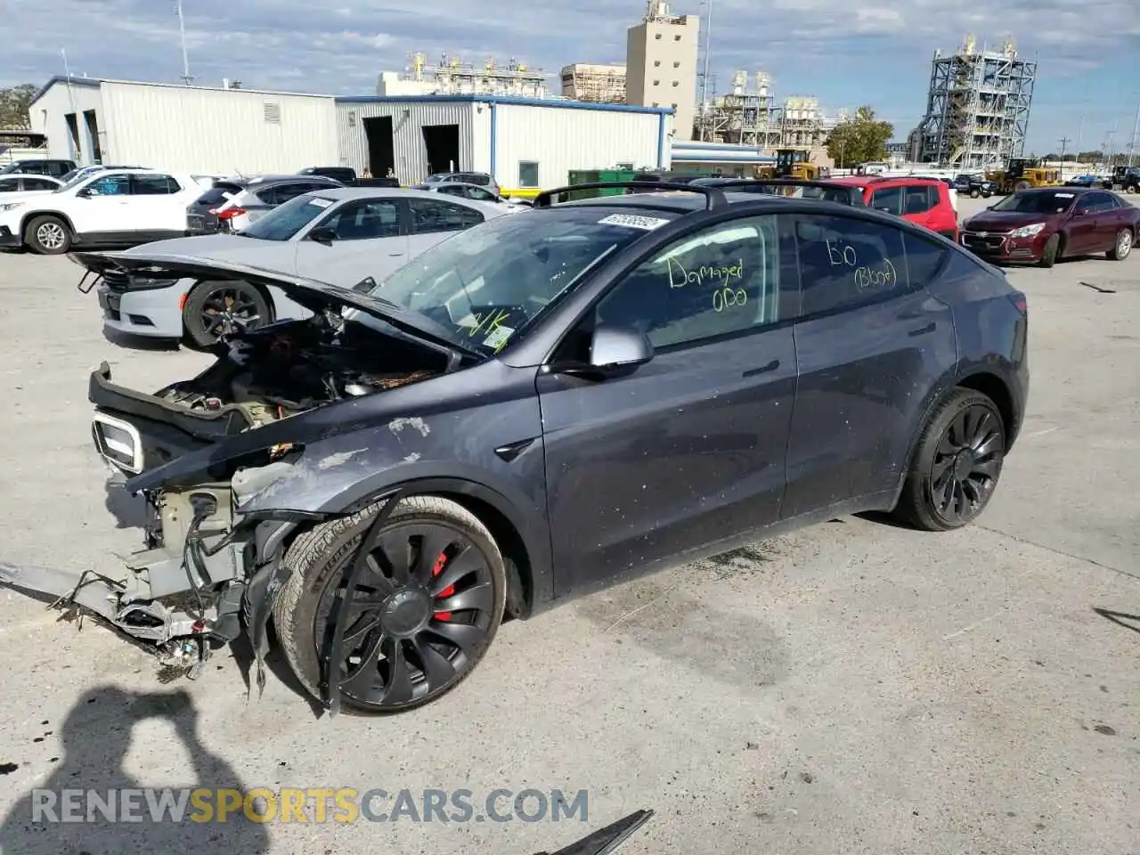 1 Photograph of a damaged car 7SAYGDEF4NF326527 TESLA MODEL Y 2022