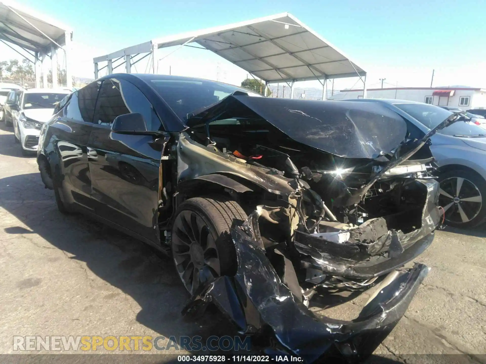 1 Photograph of a damaged car 7SAYGDEF4NF345630 TESLA MODEL Y 2022