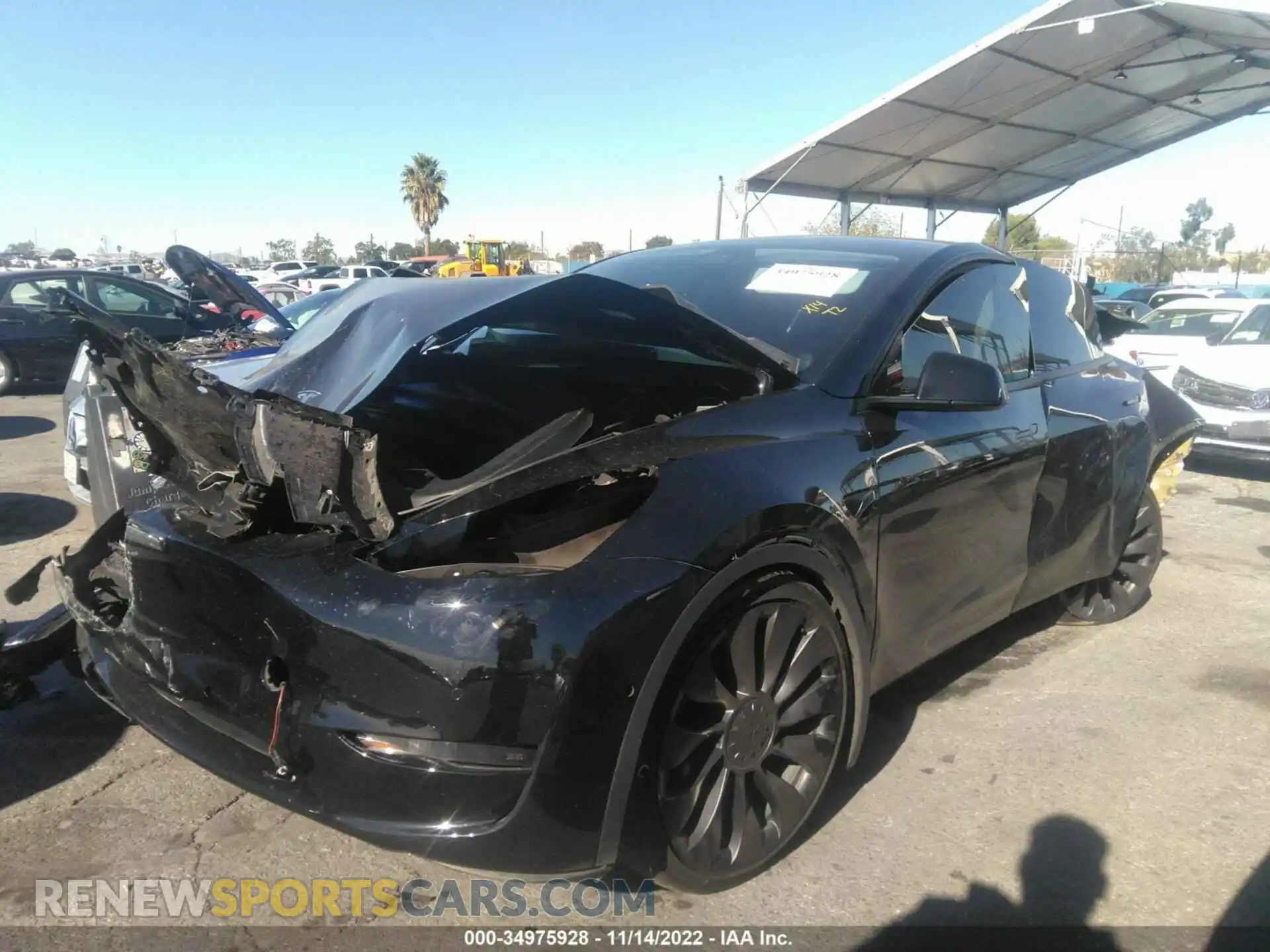 2 Photograph of a damaged car 7SAYGDEF4NF345630 TESLA MODEL Y 2022