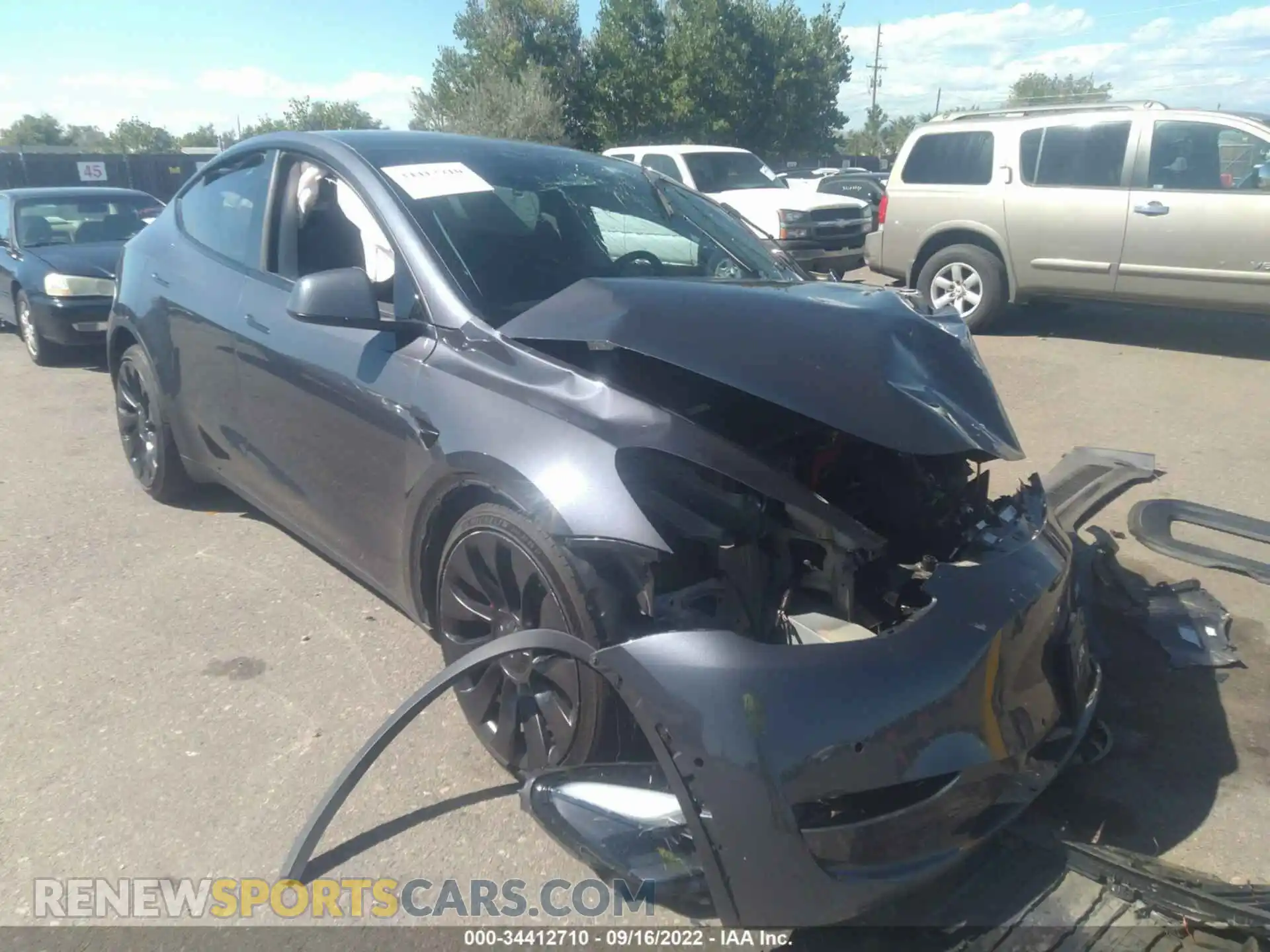 1 Фотография поврежденного автомобиля 7SAYGDEF4NF390549 TESLA MODEL Y 2022