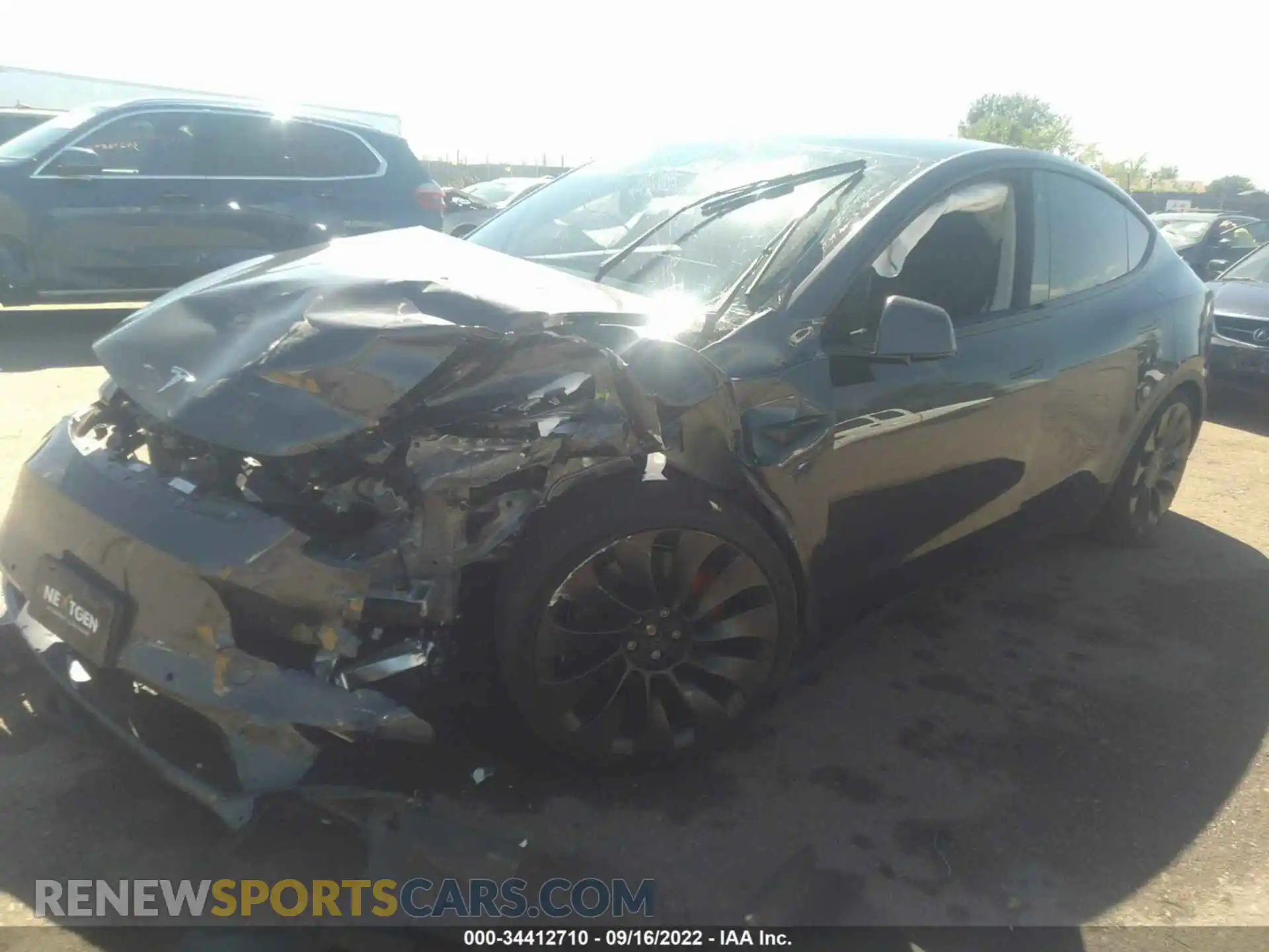 2 Фотография поврежденного автомобиля 7SAYGDEF4NF390549 TESLA MODEL Y 2022