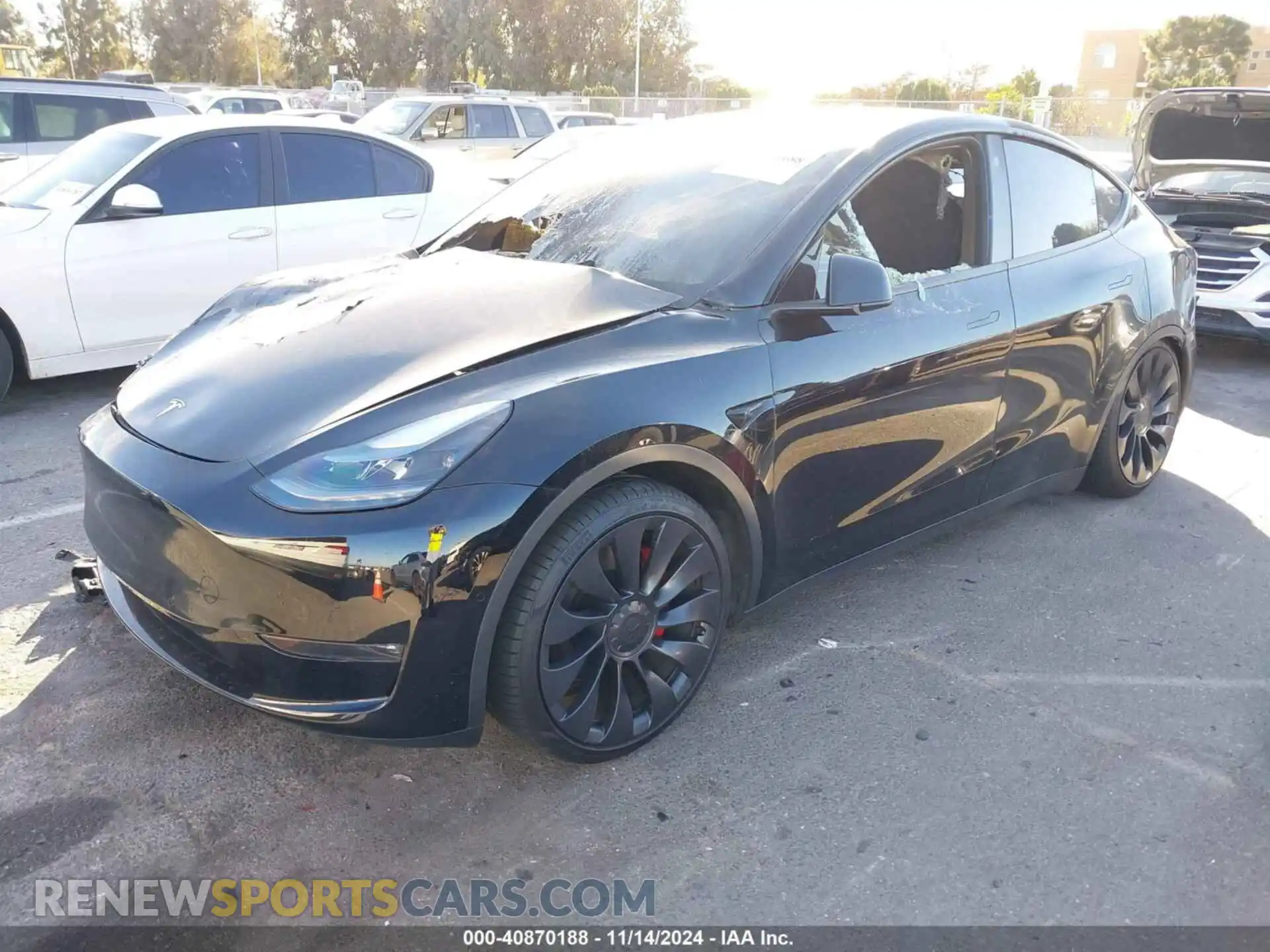 2 fotografías del automóvil dañado 7SAYGDEF4NF460647 TESLA MODEL Y 2022