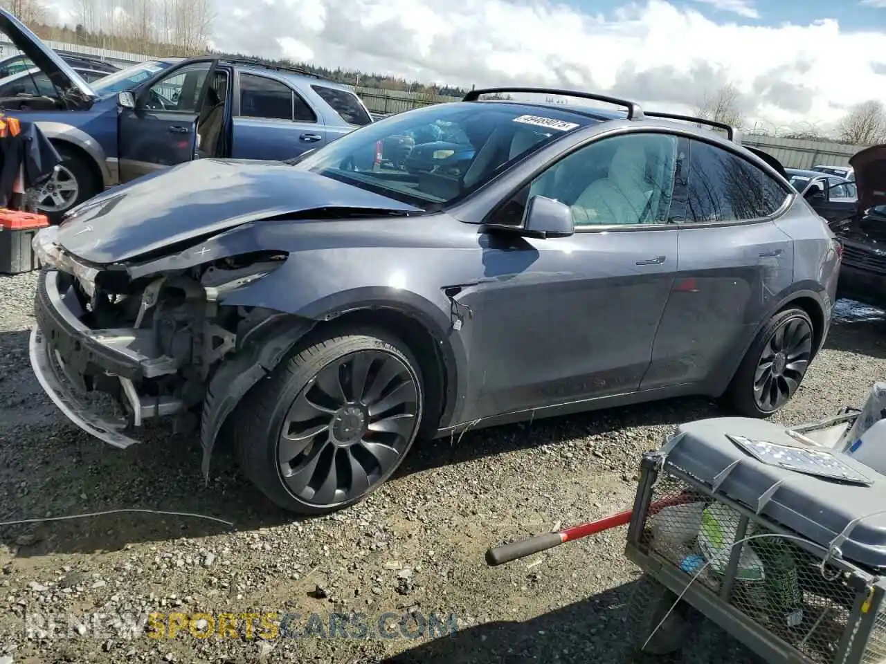1 Photograph of a damaged car 7SAYGDEF4NF523021 TESLA MODEL Y 2022