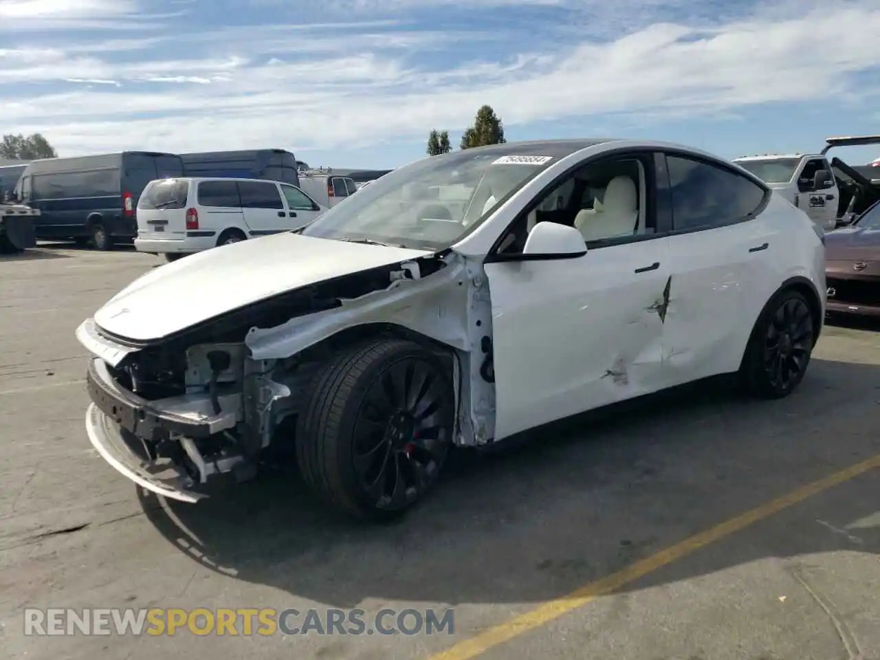 1 Photograph of a damaged car 7SAYGDEF4NF545889 TESLA MODEL Y 2022