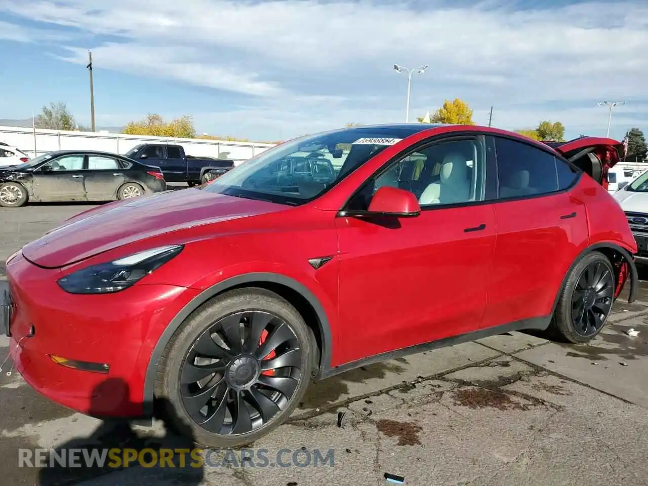 1 Photograph of a damaged car 7SAYGDEF4NF547187 TESLA MODEL Y 2022