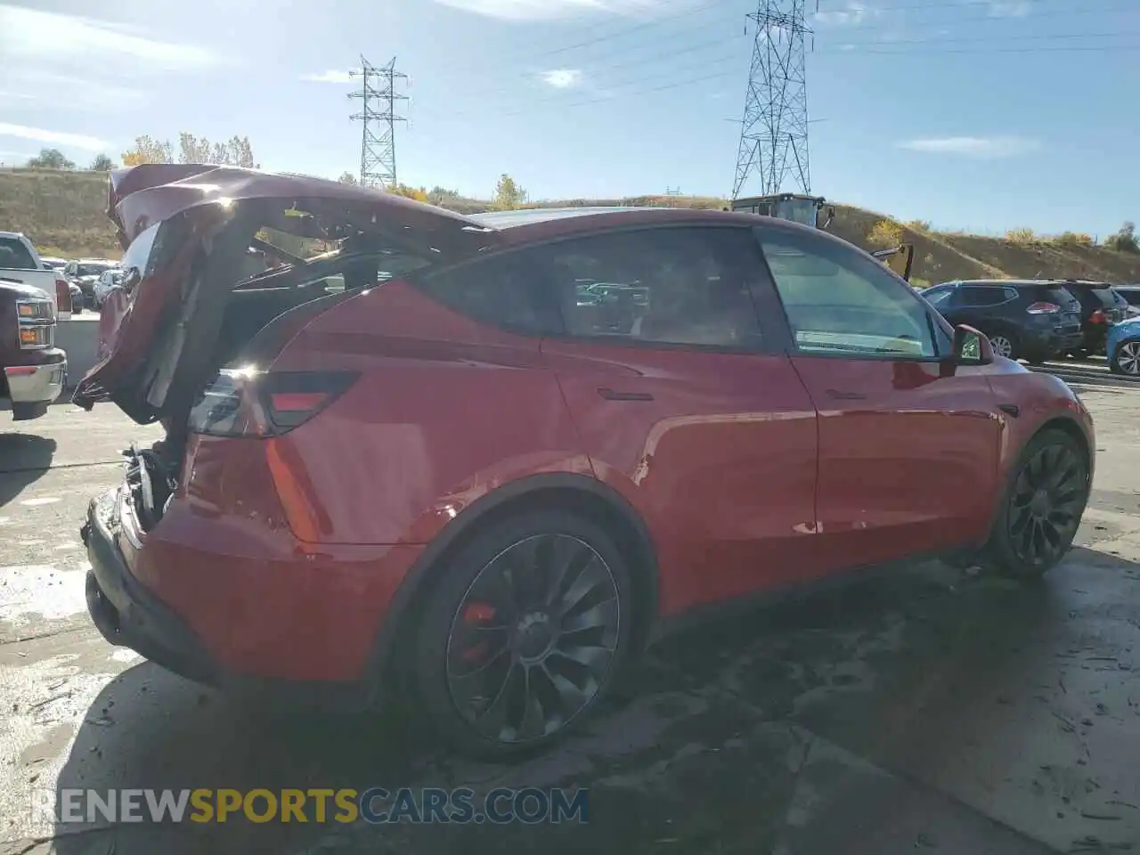 3 Photograph of a damaged car 7SAYGDEF4NF547187 TESLA MODEL Y 2022