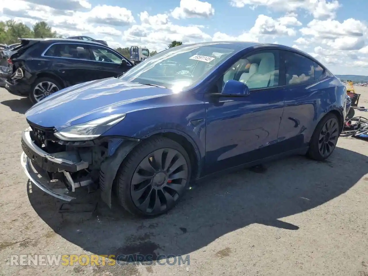1 Photograph of a damaged car 7SAYGDEF4NF556035 TESLA MODEL Y 2022