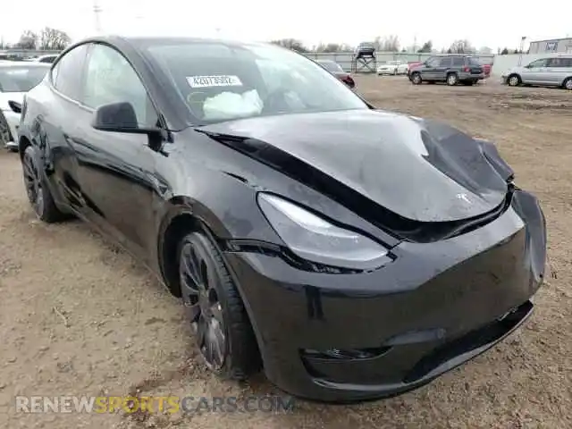 1 Photograph of a damaged car 7SAYGDEF5NF366325 TESLA MODEL Y 2022
