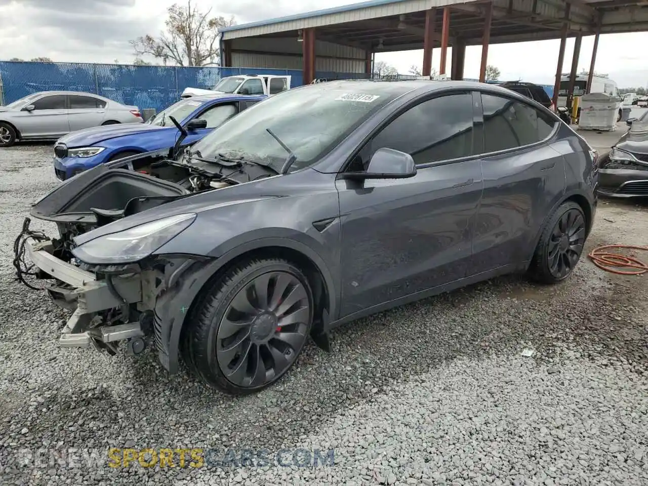 1 Фотография поврежденного автомобиля 7SAYGDEF5NF376840 TESLA MODEL Y 2022