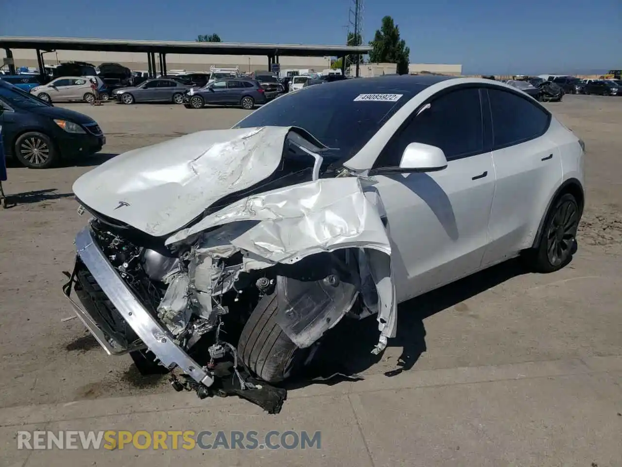 2 Photograph of a damaged car 7SAYGDEF5NF387935 TESLA MODEL Y 2022