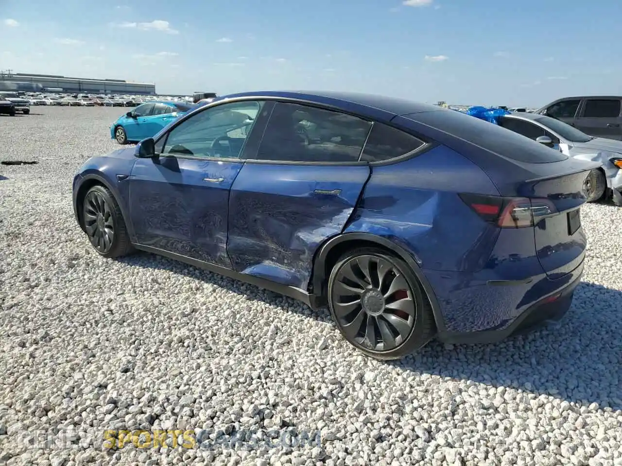 2 fotografías del automóvil dañado 7SAYGDEF5NF452394 TESLA MODEL Y 2022