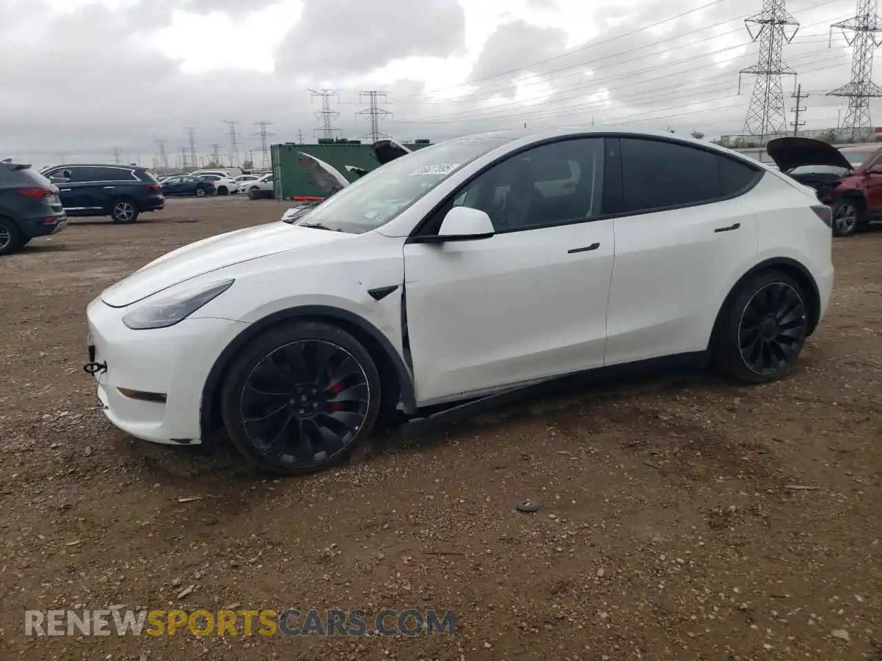 1 Photograph of a damaged car 7SAYGDEF5NF516109 TESLA MODEL Y 2022