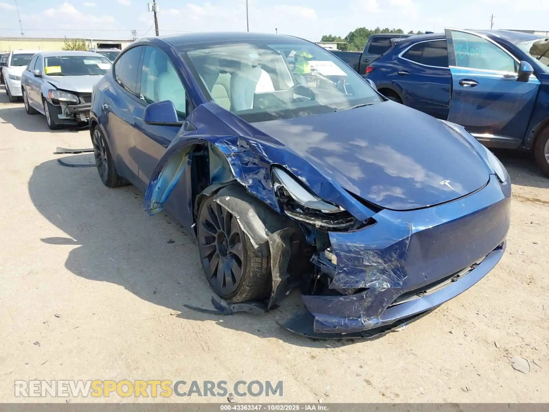 1 Photograph of a damaged car 7SAYGDEF6NF340543 TESLA MODEL Y 2022