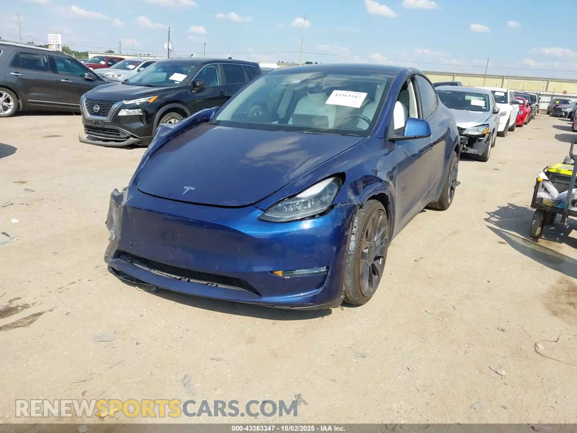 2 Photograph of a damaged car 7SAYGDEF6NF340543 TESLA MODEL Y 2022