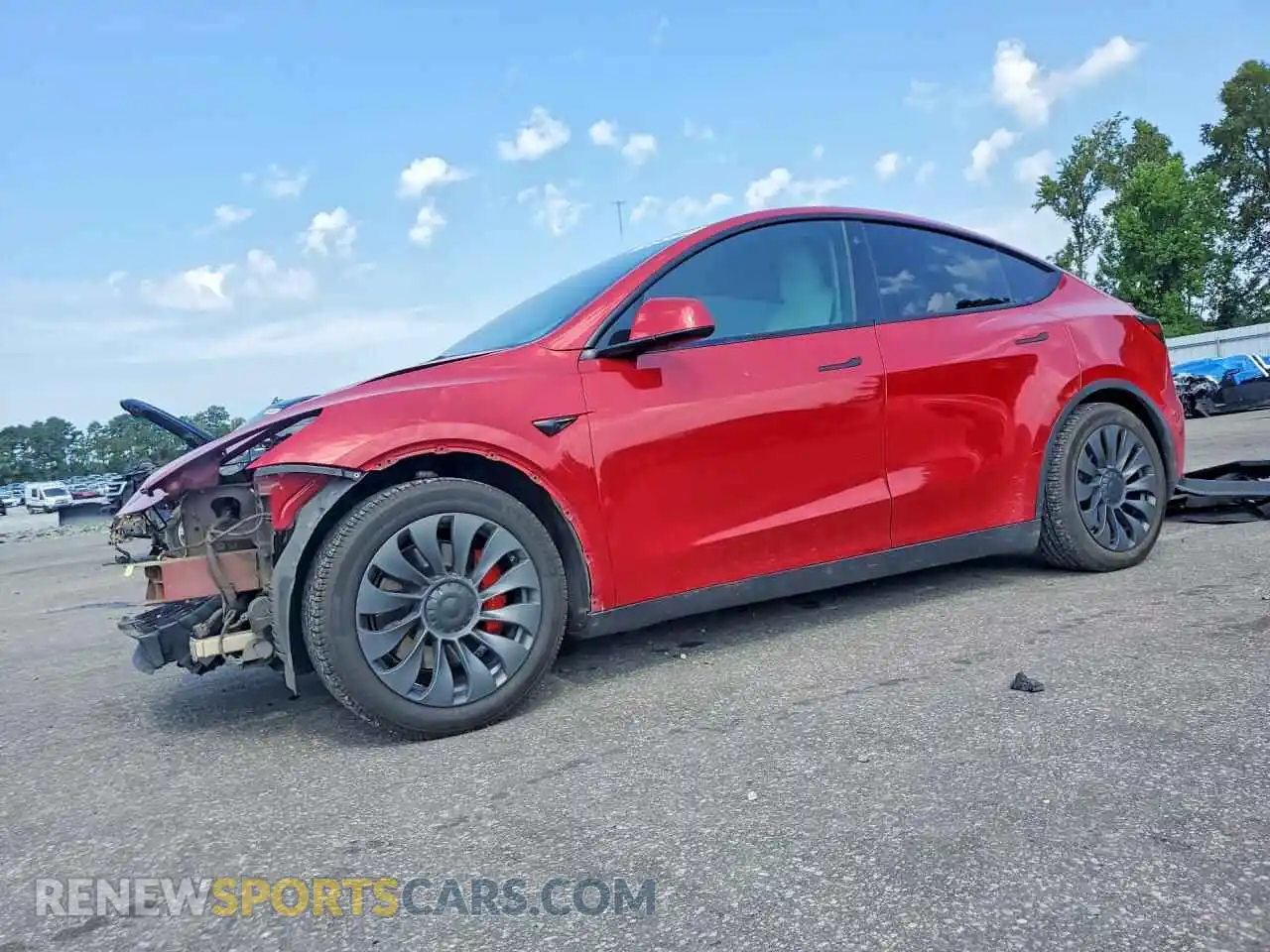 1 Photograph of a damaged car 7SAYGDEF6NF393842 TESLA MODEL Y 2022
