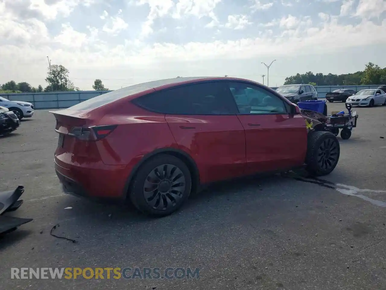 3 Photograph of a damaged car 7SAYGDEF6NF393842 TESLA MODEL Y 2022