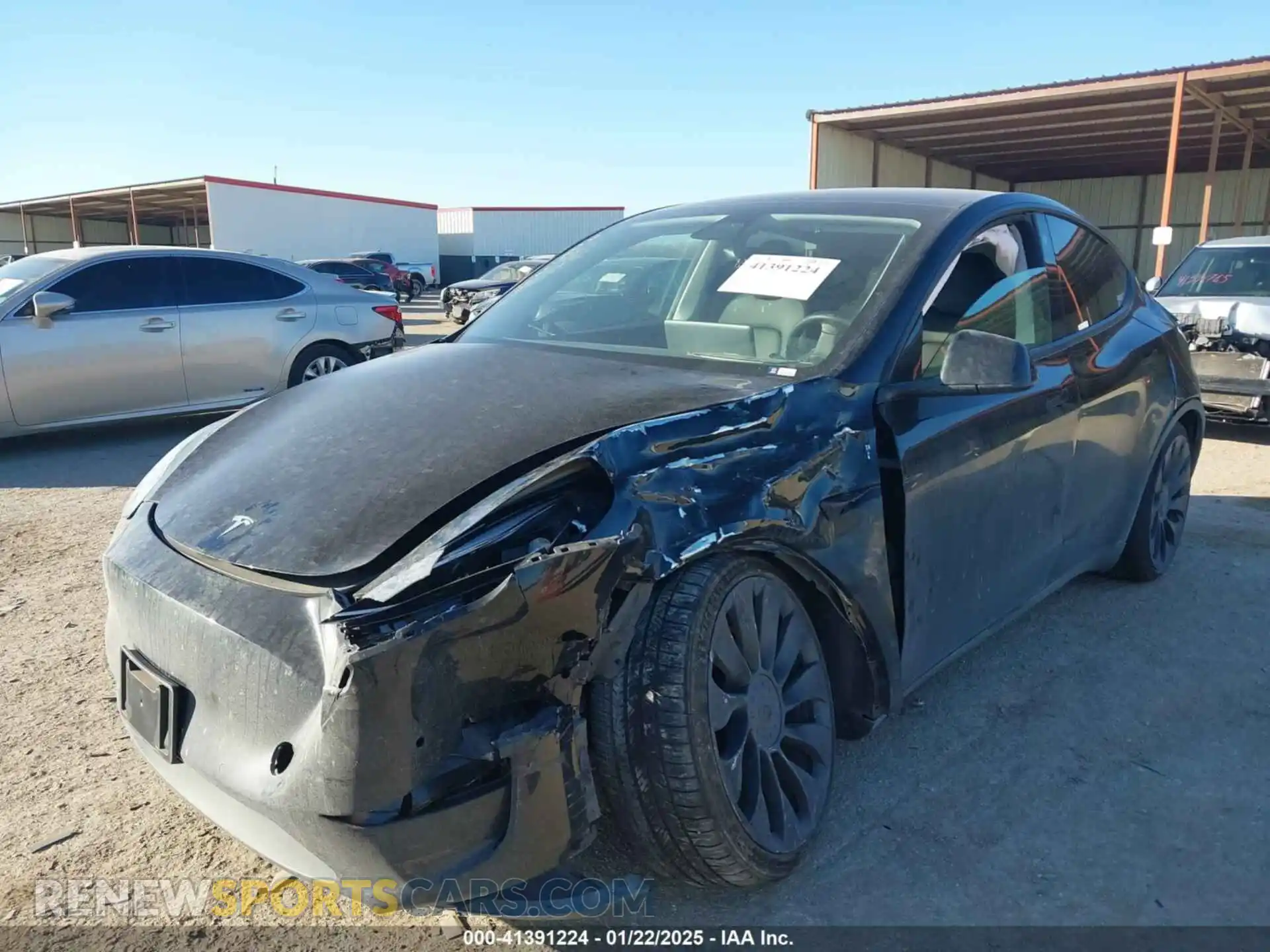 2 fotografías del automóvil dañado 7SAYGDEF6NF443297 TESLA MODEL Y 2022