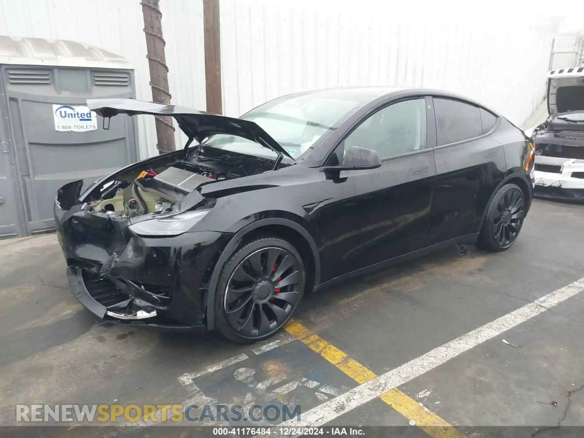 2 Photograph of a damaged car 7SAYGDEF6NF445521 TESLA MODEL Y 2022