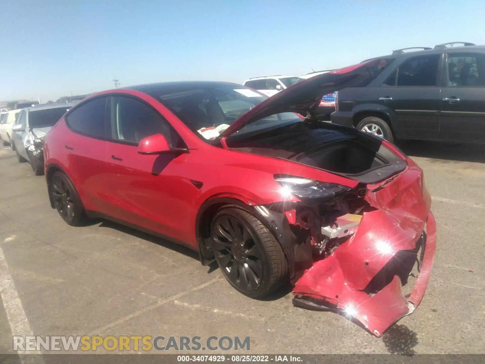 1 Photograph of a damaged car 7SAYGDEF6NF452551 TESLA MODEL Y 2022
