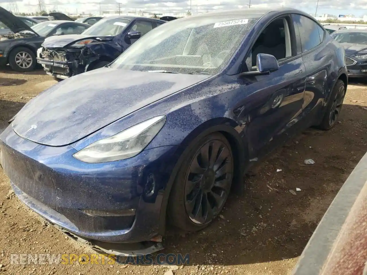 1 Photograph of a damaged car 7SAYGDEF6NF554061 TESLA MODEL Y 2022