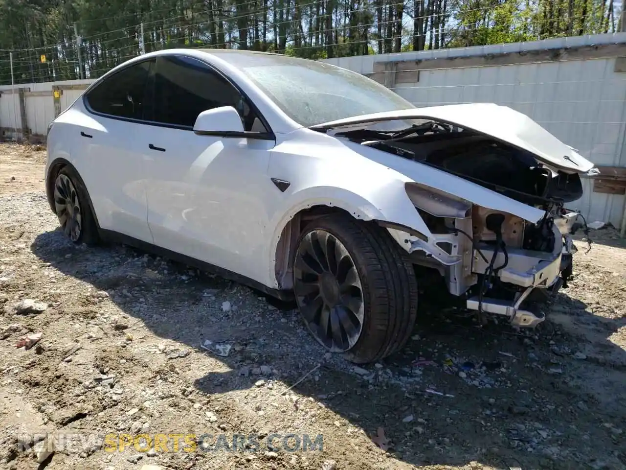 1 Photograph of a damaged car 7SAYGDEF7NF326568 TESLA MODEL Y 2022