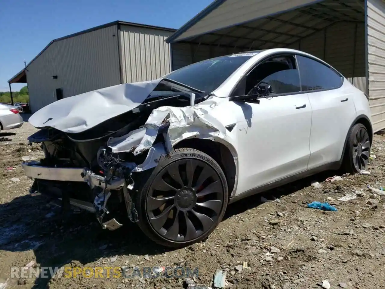 2 Photograph of a damaged car 7SAYGDEF7NF326568 TESLA MODEL Y 2022