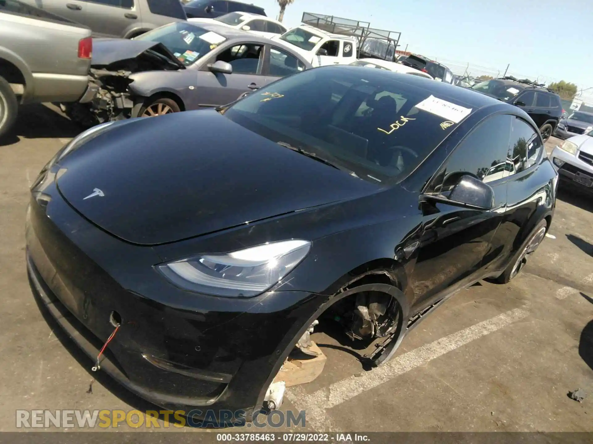 2 Photograph of a damaged car 7SAYGDEF7NF343094 TESLA MODEL Y 2022