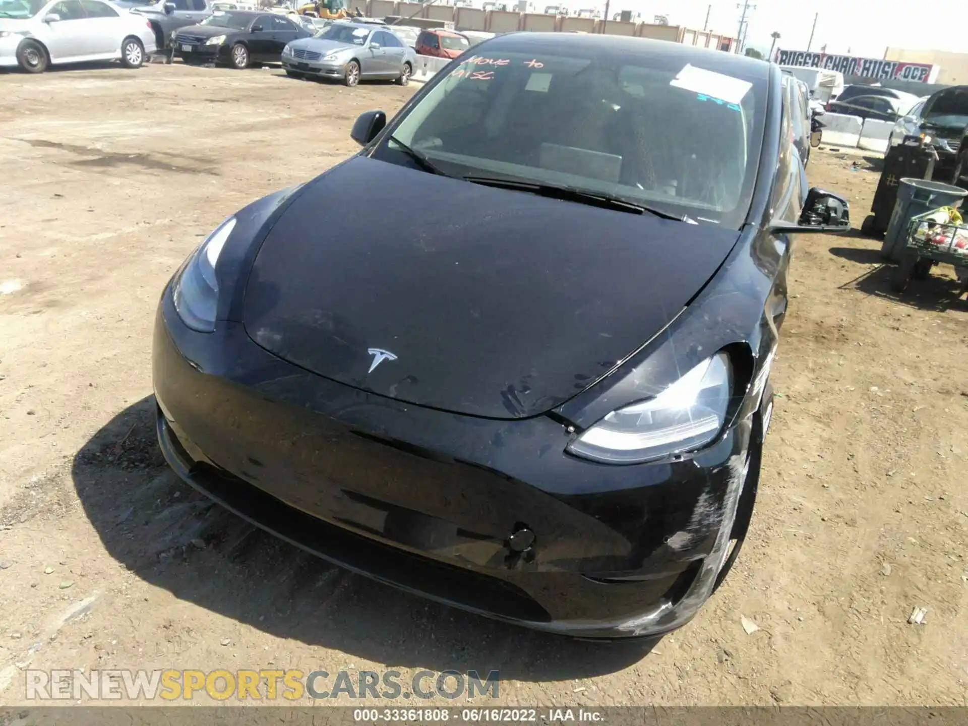 2 Photograph of a damaged car 7SAYGDEF7NF414634 TESLA MODEL Y 2022