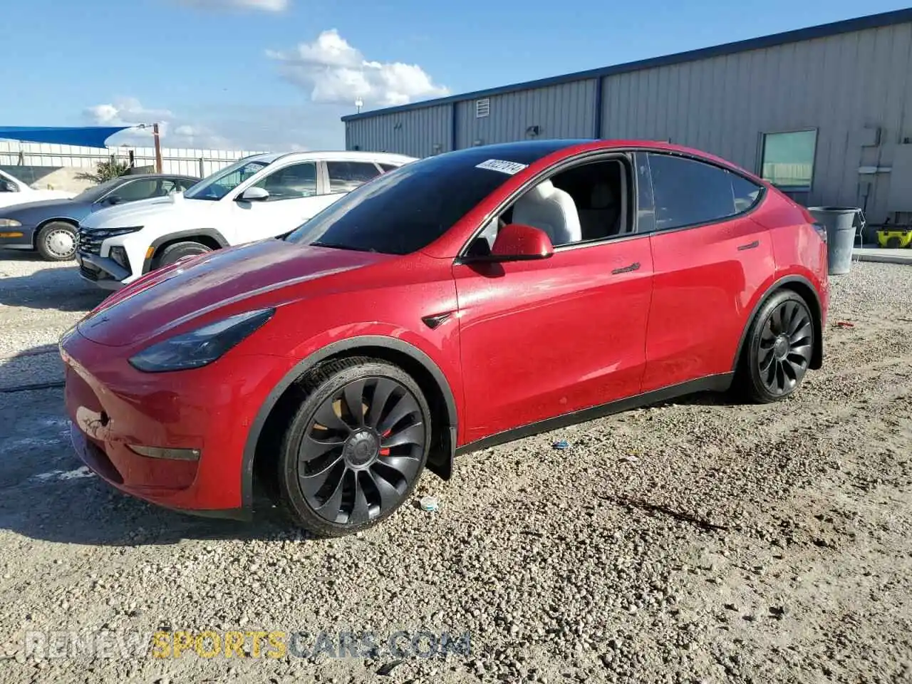 1 Photograph of a damaged car 7SAYGDEF7NF416027 TESLA MODEL Y 2022