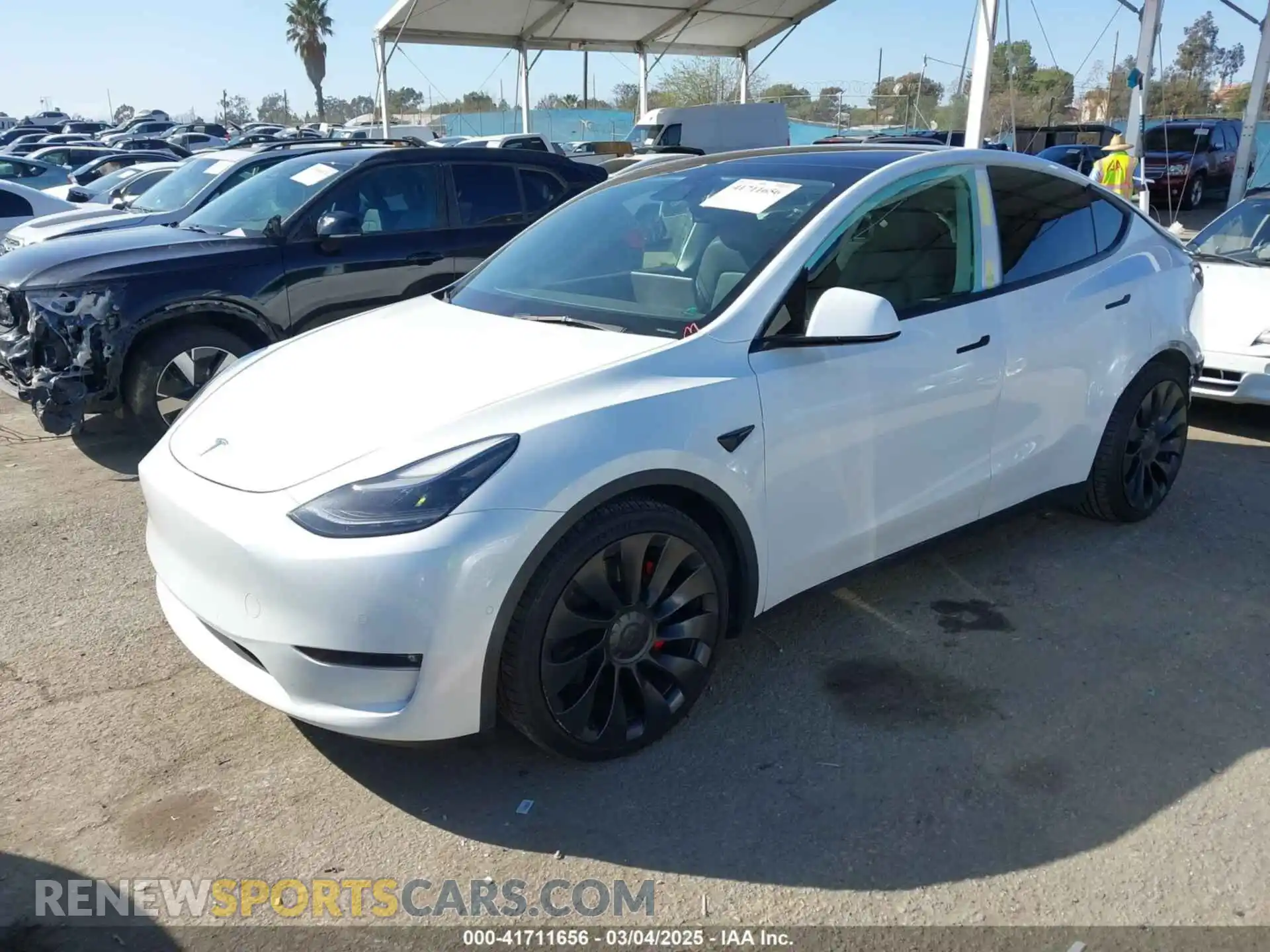 2 Photograph of a damaged car 7SAYGDEF7NF439503 TESLA MODEL Y 2022