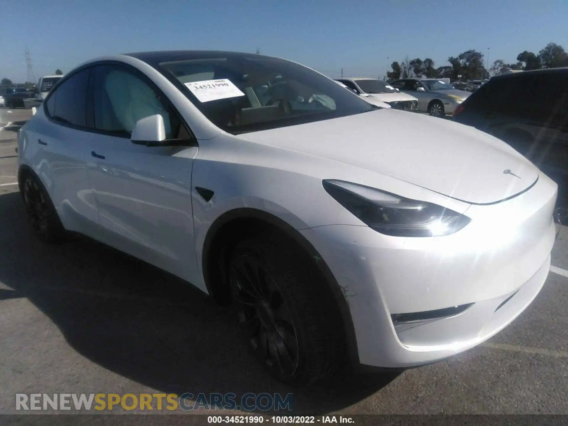 1 fotografías del automóvil dañado 7SAYGDEF7NF489656 TESLA MODEL Y 2022