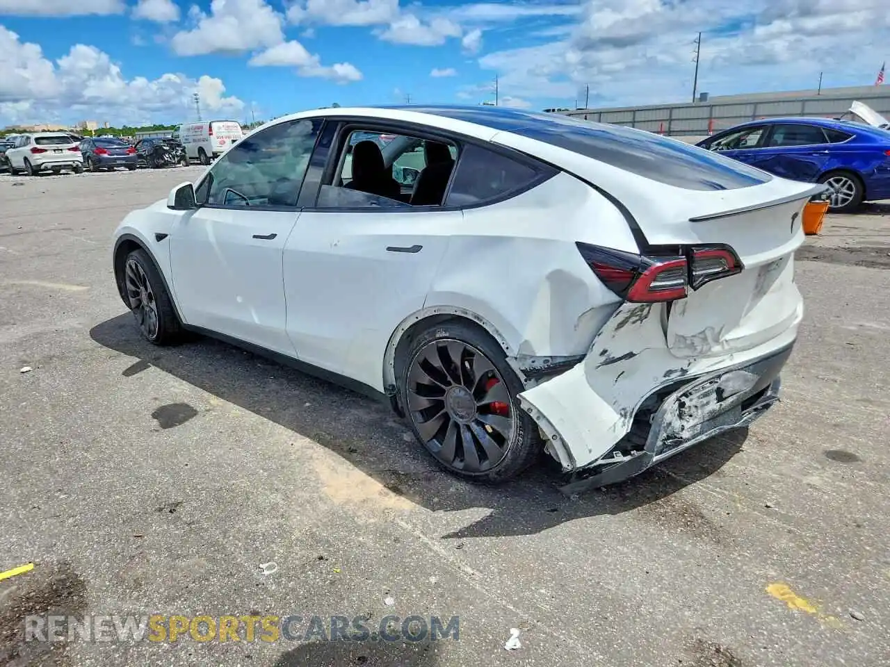 2 Photograph of a damaged car 7SAYGDEF7NF550407 TESLA MODEL Y 2022