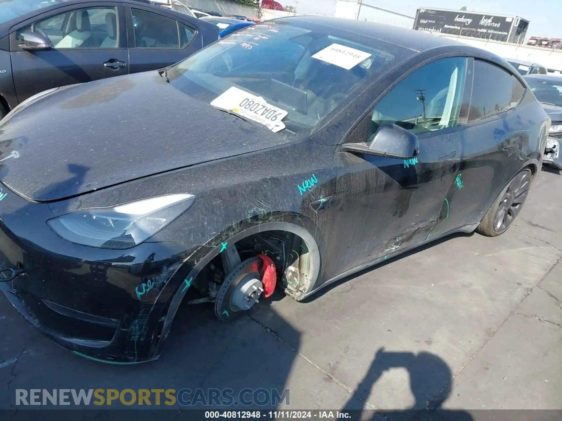2 Photograph of a damaged car 7SAYGDEF7NF552240 TESLA MODEL Y 2022