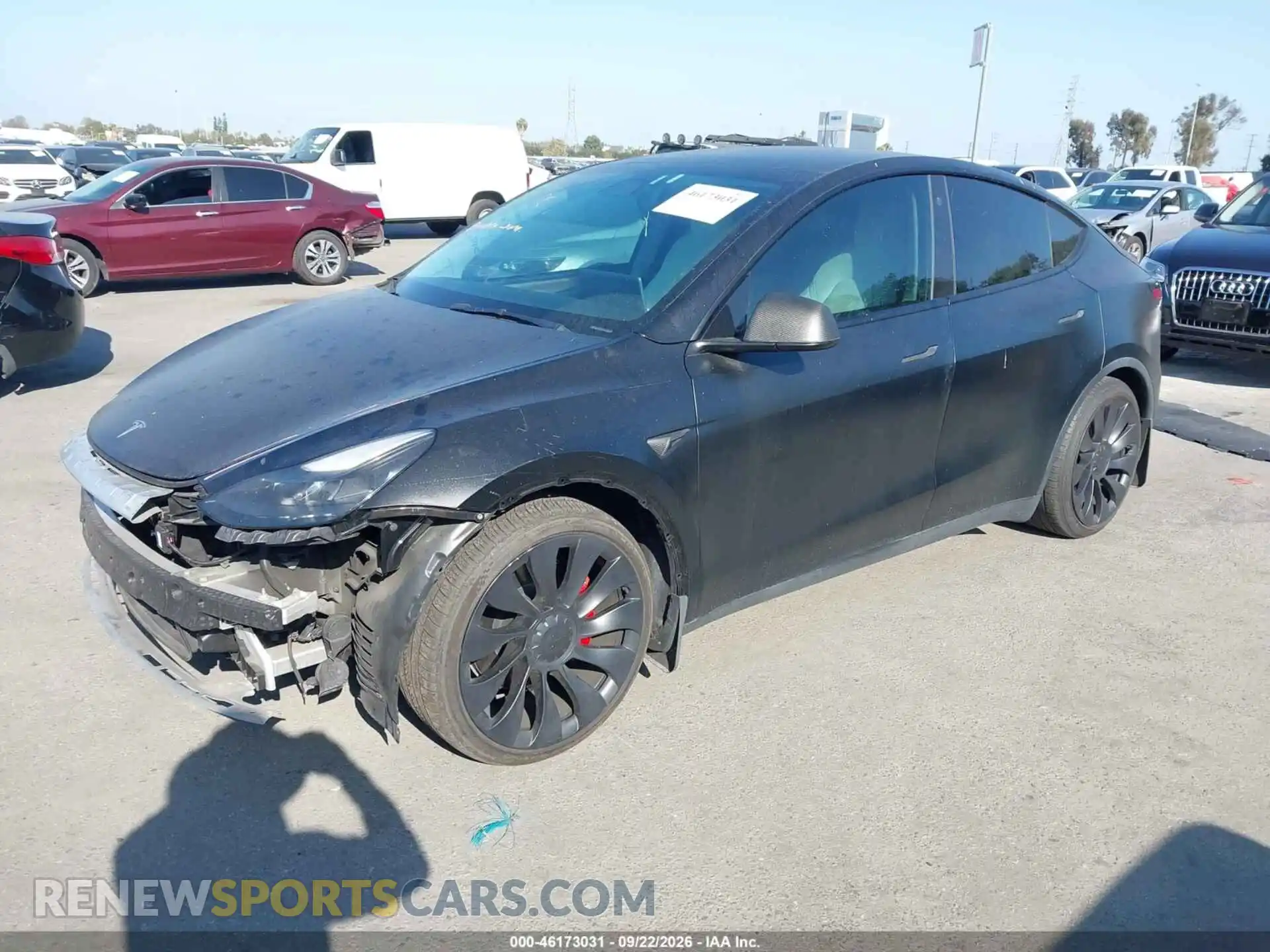 2 Photograph of a damaged car 7SAYGDEF8NF349874 TESLA MODEL Y 2022
