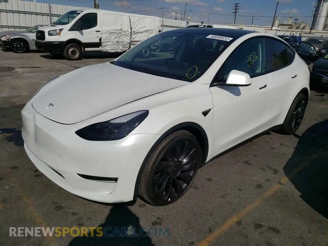 2 Photograph of a damaged car 7SAYGDEF8NF405439 TESLA MODEL Y 2022